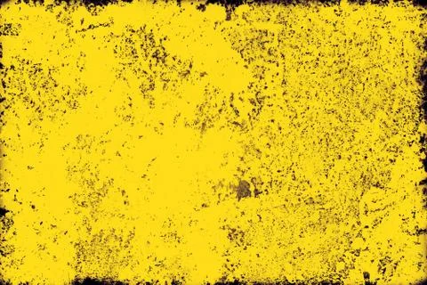 Yellow grunge background. Old paint texture Stock Photos