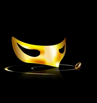 Yellow half mask Stock Illustration