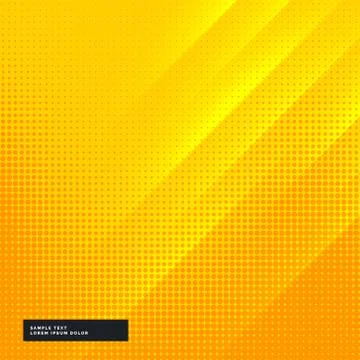 Yellow halftone background with shiny lines Stock Illustration