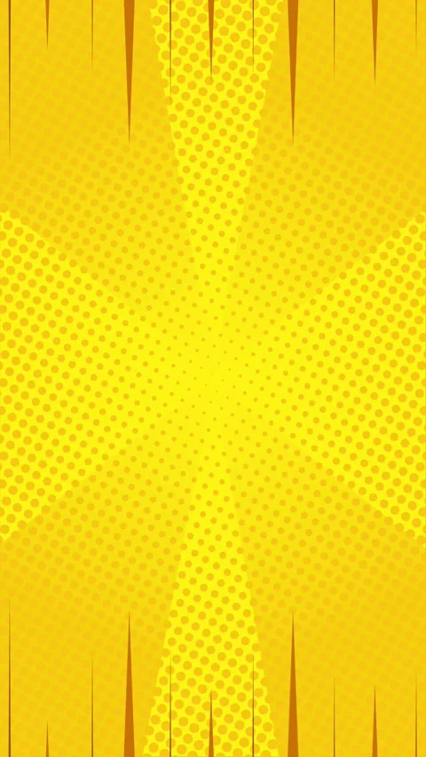 Yellow halftone comic vertical background animation with fast lines on top 스톡 동영상 335216875