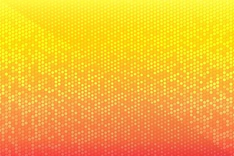 Yellow halftone dot grain texture pixel pop art gradient pattern background Stock Illustration