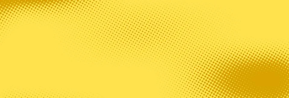 Yellow halftone pattern. Retro comic gradient background. Bright pixelated Stock Illustration