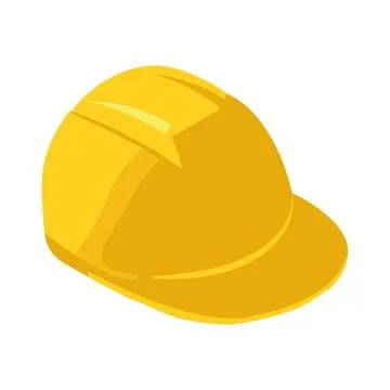 Yellow halmet illustration Stock Illustration