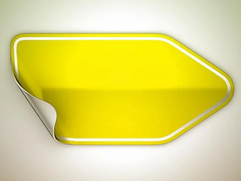 Yellow hamous sticker or label Stock Illustration
