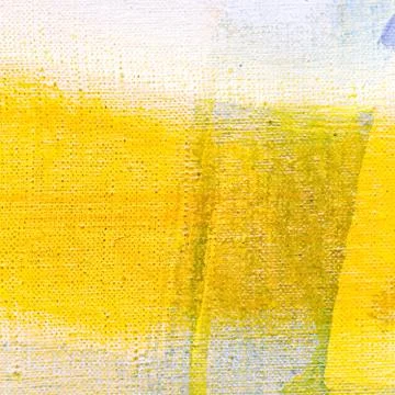 Yellow hand painted canvas background Stock Illustration