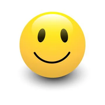 Yellow happy face vector symbol icon. stock illustration Stock Illustration