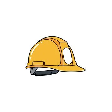 Yellow hard hat - construction safety icon Stock Illustration