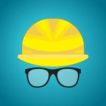 Yellow Hard hat Stock Illustration
