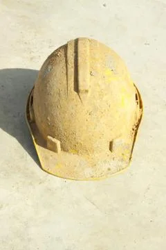 Yellow hard hat Stock Photos