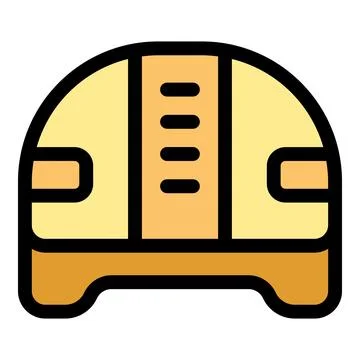 Yellow hard hat protecting head from falling objects ensuring workplace safet Stock Illustration