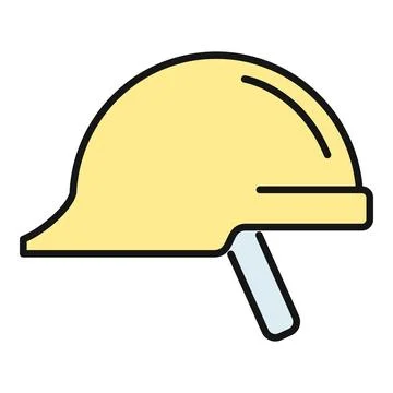 Yellow hard hat representing construction safety and engineering work Stock Illustration