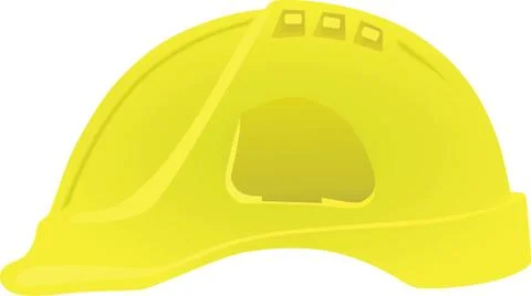 Yellow hard hat vector illustration Illustrazione stock