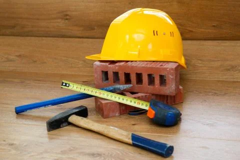 Yellow hardhat Stock Photos