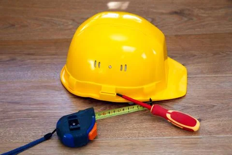 Yellow hardhat Stock Photos