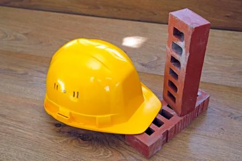 Yellow hardhat 스톡 사진