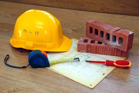 Yellow hardhat Stock Photos