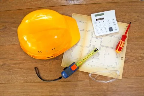 Yellow hardhat Stock Photos