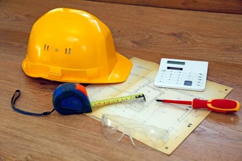 Yellow hardhat Stock Photos