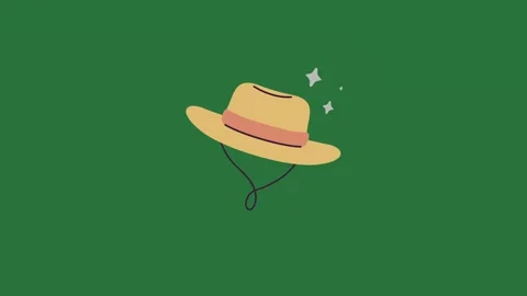 A yellow hat design cartoonish 動画素材 336237345