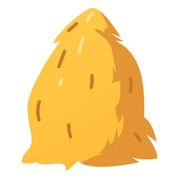 A yellow haystack, dry animal feed. Farming, agriculture. Stock-Illustration