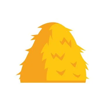 Yellow haystack standing on a field after harvest 스톡 일러스트