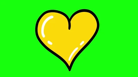 Yellow Heart 4k Video stock 249390149