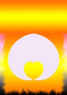 Yellow heart gradient fantasy Stock-Illustration