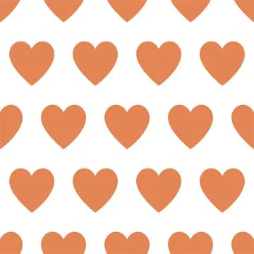 Yellow heart icon seamless pattern. Vector love signs. Gray heart shape. イラスト素材