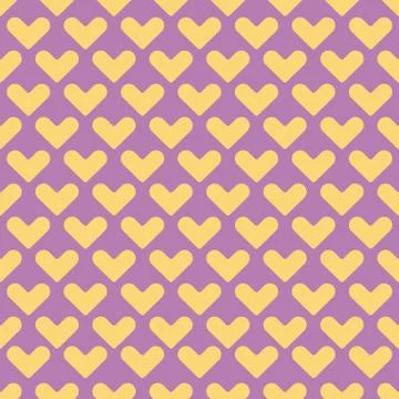 Yellow Heart Pattern Vector Stock Illustration