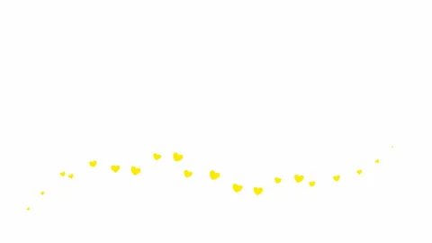 Yellow heart wave white Stock Footage 220061882