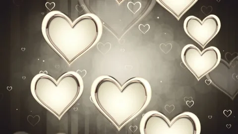 Yellow Hearts Motion Love Background Animation  Video stock 237485877