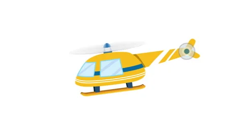 Yellow Helicopter Background Stock Footage 292563279