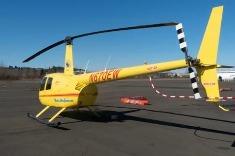 Yellow Helicopter Stock Photos