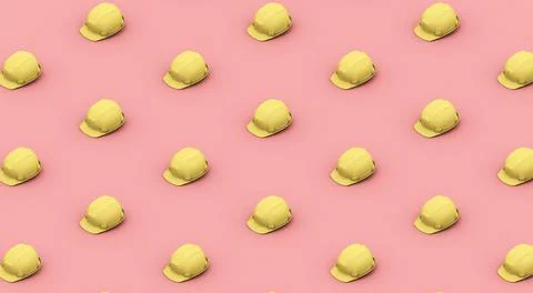 Yellow helmet pattern Stock Illustration