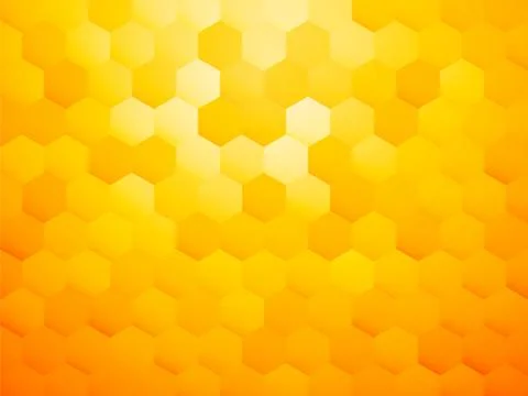 Yellow hexagon abstract background Stock Illustration