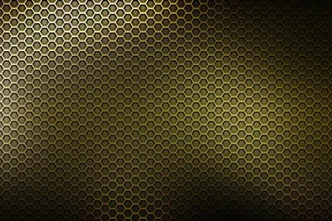 Yellow hexagon background and texture. Stock Illustration