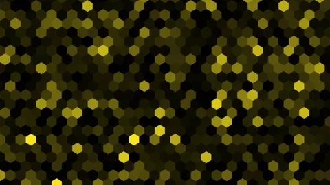 Yellow Hexagon Background Видео 123754825