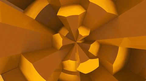 Yellow Hexagon pattern backdrop background. 3D rendering. Stock Illustration