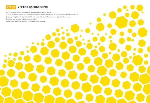 Yellow hexagon pattern concept design abstract technology background with cop Stock Illustration
