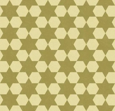 Yellow hexagon patterned textured fabric background Stock Illustration