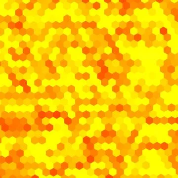 Yellow Hexagon Pixels Stock Illustration