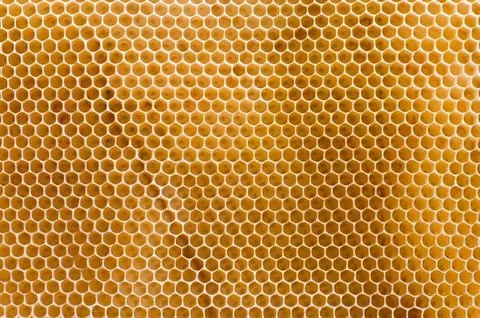 Yellow hexagonal woven fabric texture Stock Photos