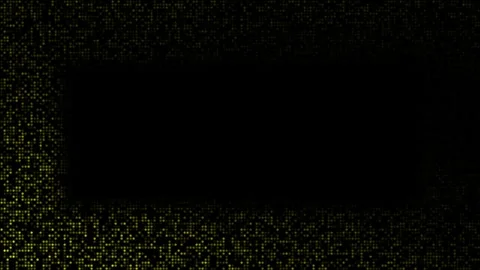 Yellow hi-tech circular dots half tone futuristic dark loop able background Stock Footage 306585758