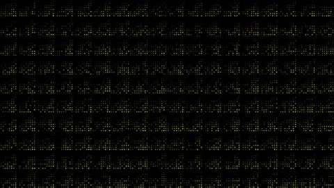 Yellow hi-tech circular dots half tone futuristic geometrical background Stock Footage 307517286