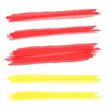 Yellow highlighter elements set. Yellow marker text selection Stock Illustration