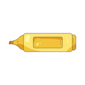 Yellow highlighter Stock Illustration
