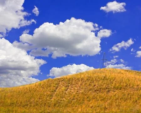 Yellow hill Stock Photos