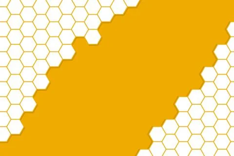 Yellow honeycomb pattern for your design, stock vector illustration Stock Illustration