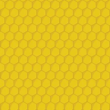 Yellow honeycomb seamless pattern Stock Illustration