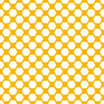 Yellow honeycomb seemless pattern. Stock Illustration